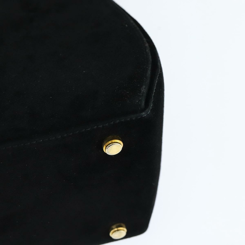 【日本直送】Salvatore Ferragamo 手提包 麂皮 2way 黑色 金色 Auth BA7321-8