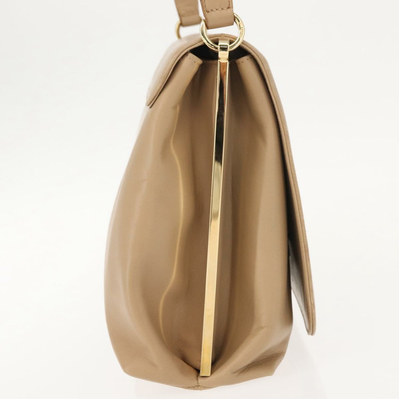 【日本直送】Salvatore Ferragamo 手提包 皮革 米色 金色 正品 BA7326-3