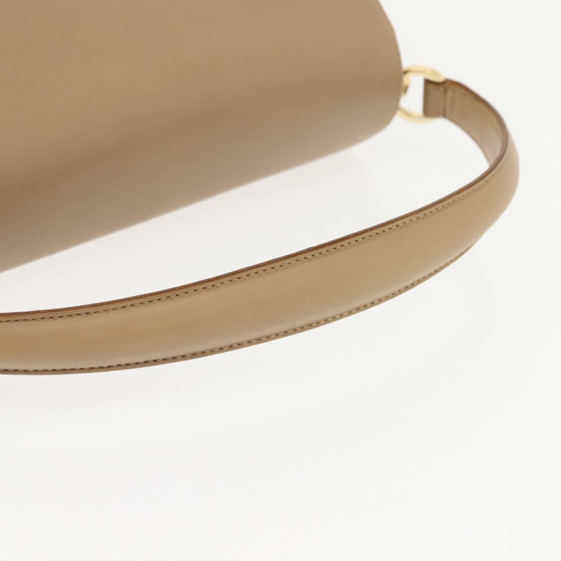 【日本直送】Salvatore Ferragamo 手提包 皮革 米色 金色 正品 BA7326-6