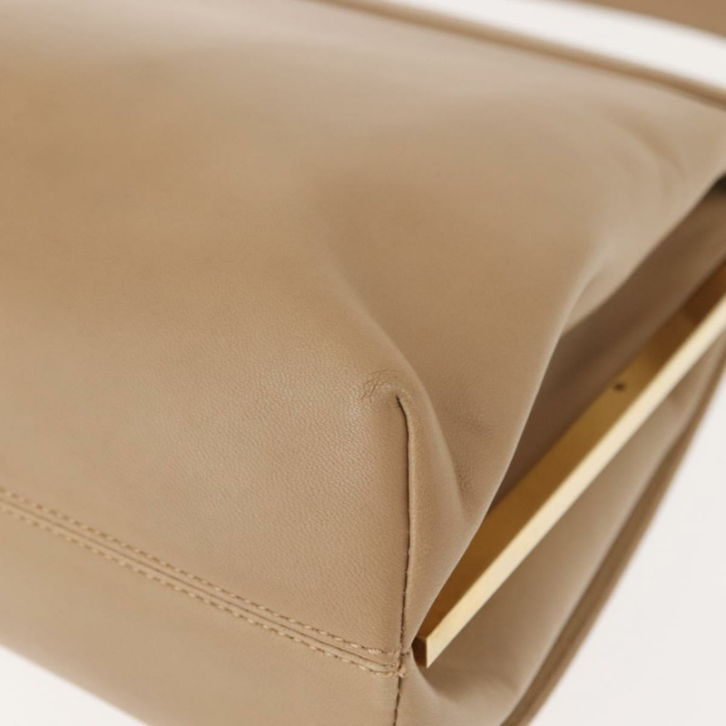 【日本直送】Salvatore Ferragamo 手提包 皮革 米色 金色 正品 BA7326-15