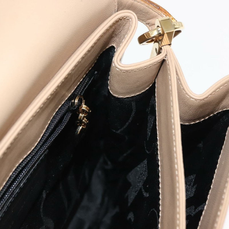 【日本直送】Salvatore Ferragamo 手提包 皮革 米色 金色 正品 BA7326-18