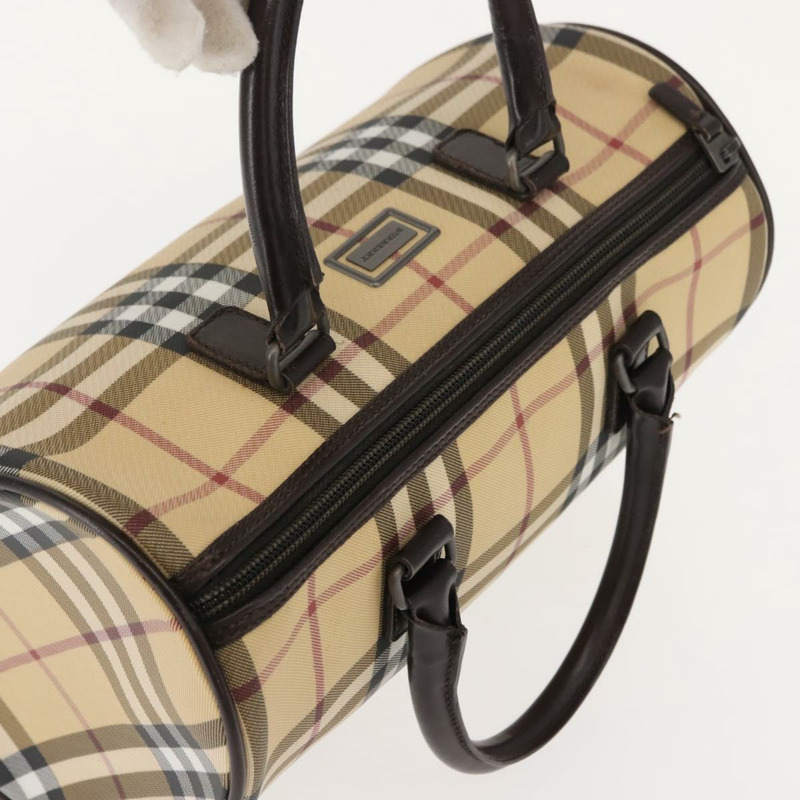 【日本直送】BURBERRY Nova 格紋手提包 PVC 米色 正品 BA7358-5