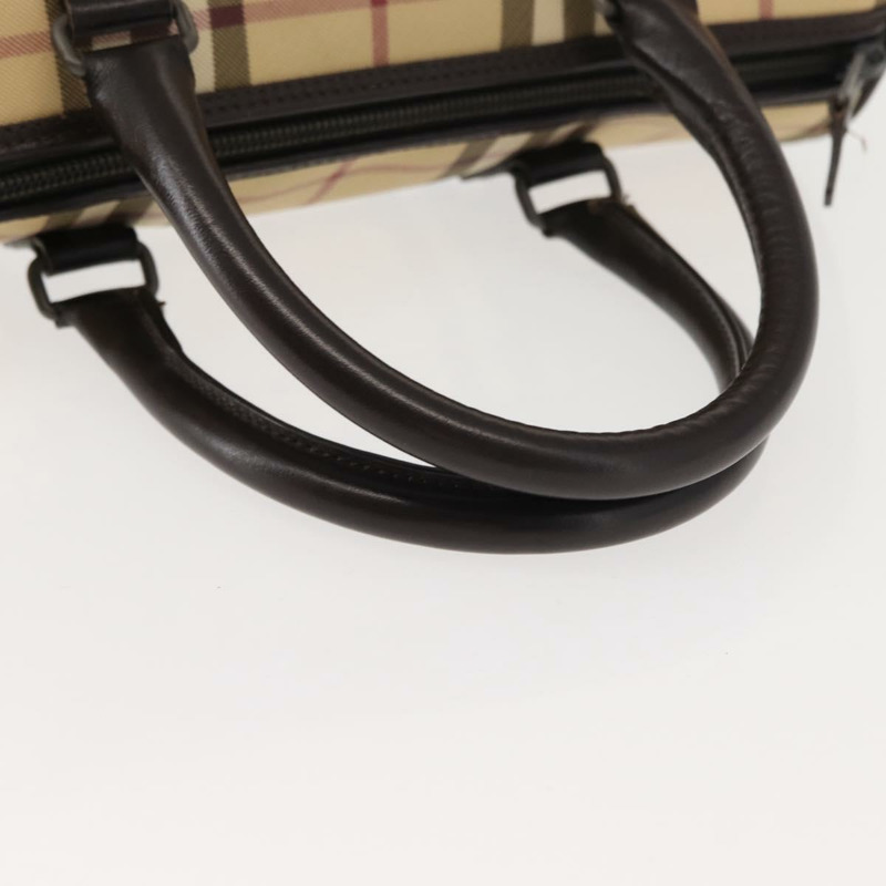 【日本直送】BURBERRY Nova 格紋手提包 PVC 米色 正品 BA7358-6