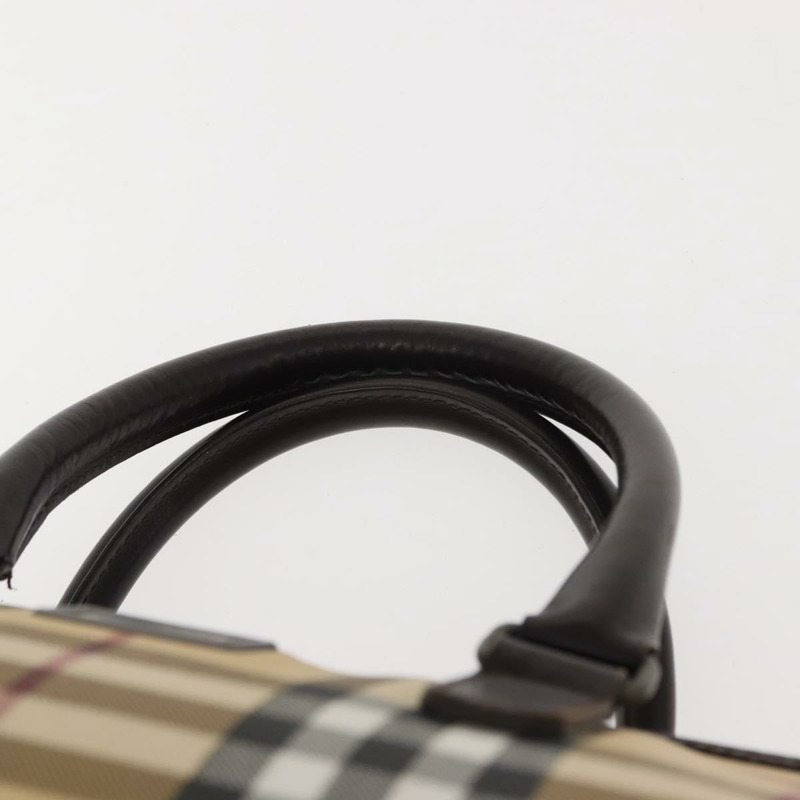 【日本直送】BURBERRY Nova 格紋手提包 PVC 米色 正品 BA7358-7