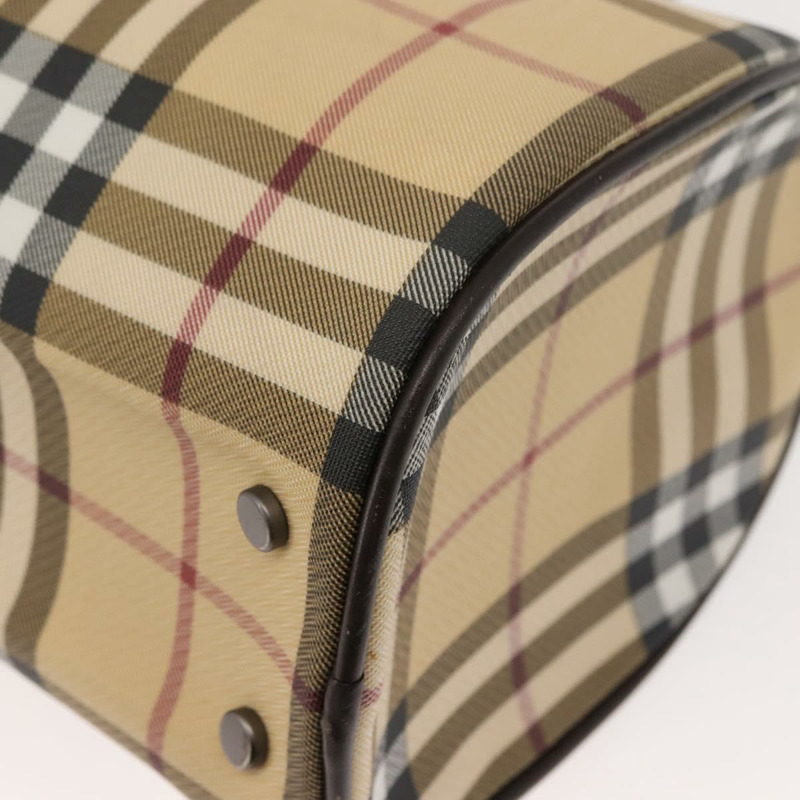 【日本直送】BURBERRY Nova 格紋手提包 PVC 米色 正品 BA7358-13