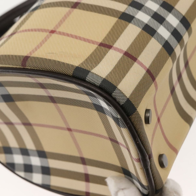 【日本直送】BURBERRY Nova 格紋手提包 PVC 米色 正品 BA7358-14