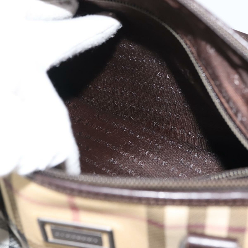 【日本直送】BURBERRY Nova 格紋手提包 PVC 米色 正品 BA7358-19