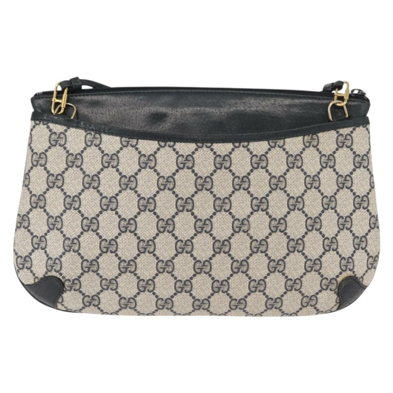 【日本直送】GUCCI GG Supreme Sherry Line 單肩包 PVC 海軍藍 金色 39 02 026 正品 148943-1