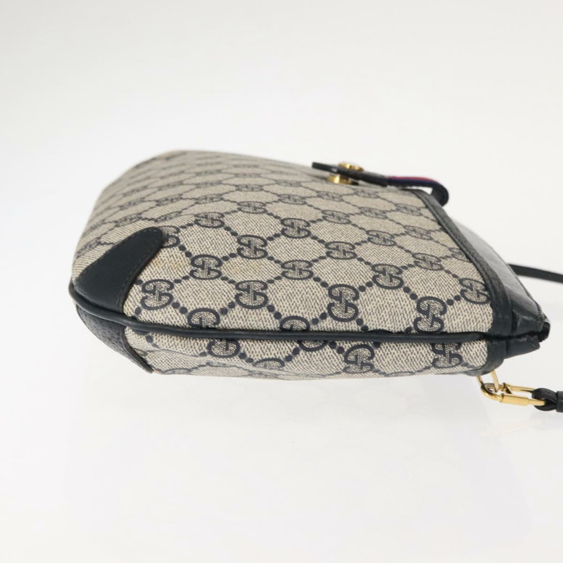 【日本直送】GUCCI GG Supreme Sherry Line 單肩包 PVC 海軍藍 金色 39 02 026 正品 148943-2