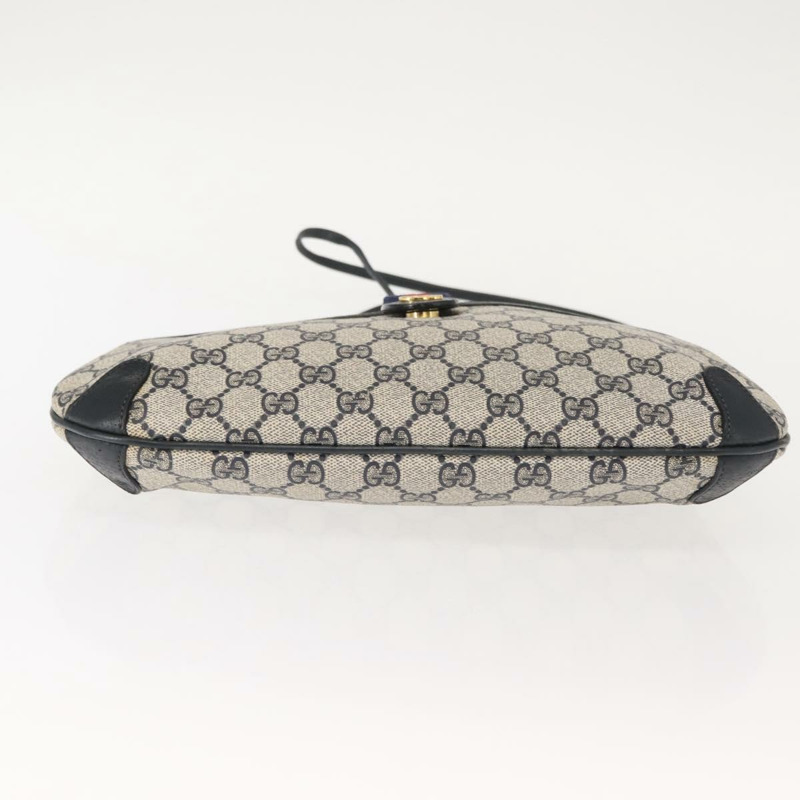 【日本直送】GUCCI GG Supreme Sherry Line 單肩包 PVC 海軍藍 金色 39 02 026 正品 148943-4
