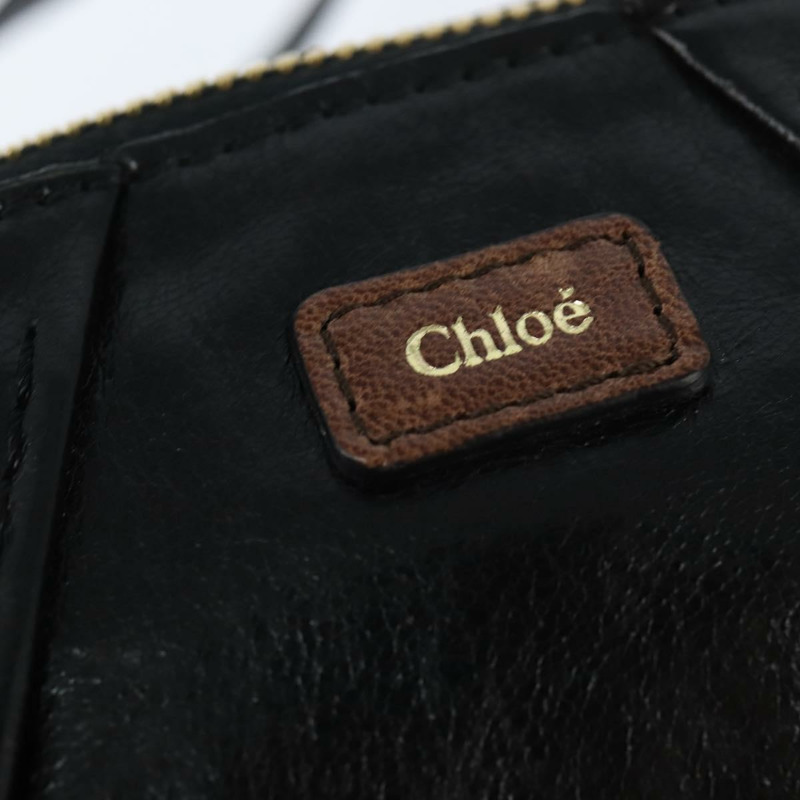 【日本直送】Chloe 手提包 皮革 兩用 黑色 金色 正品 BA7369-17