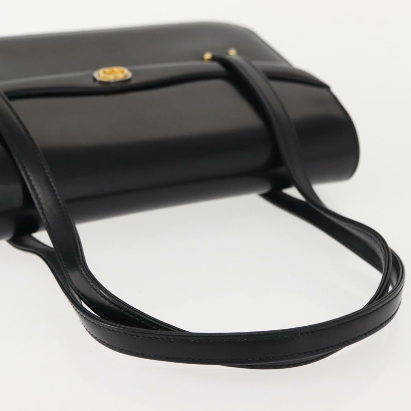 【日本直送】GUCCI 手提包 皮革 黑色 金色 正品 149354-6