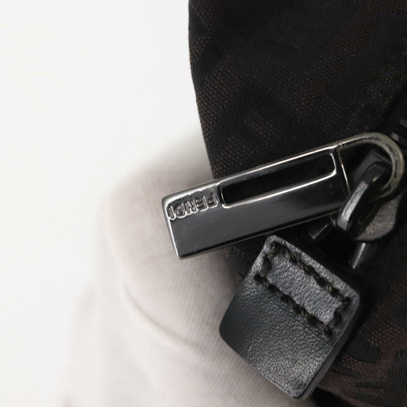 【日本直送】FENDI Zucchino 帆布手提包 黑色 正品 148858-9