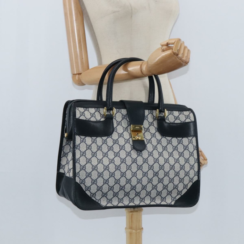 【日本直送】GUCCI GG Supreme 波士頓包 PVC 海軍藍 金色 24 013 3983 正品 148800-20