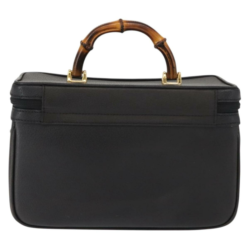 【日本直送】GUCCI 竹節化妝包 皮革 海軍藍 金色 013 122 2491 正品 148821-1