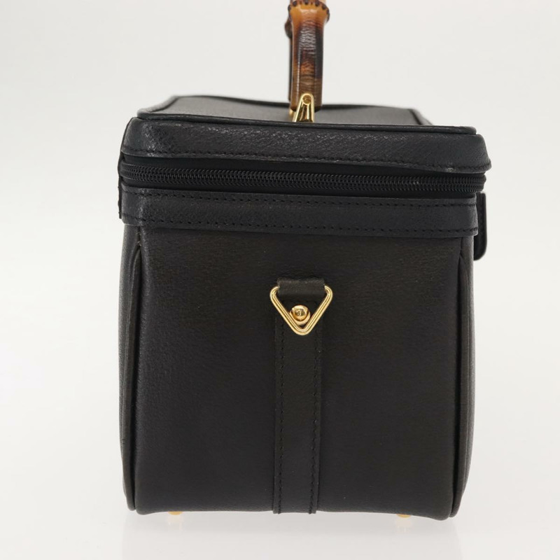 【日本直送】GUCCI 竹節化妝包 皮革 海軍藍 金色 013 122 2491 正品 148821-3