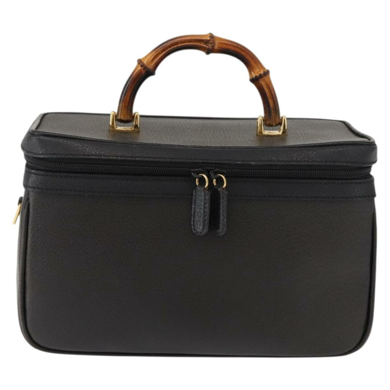 【日本直送】GUCCI 竹節化妝包 皮革 海軍藍 金色 013 122 2491 正品 148821-12