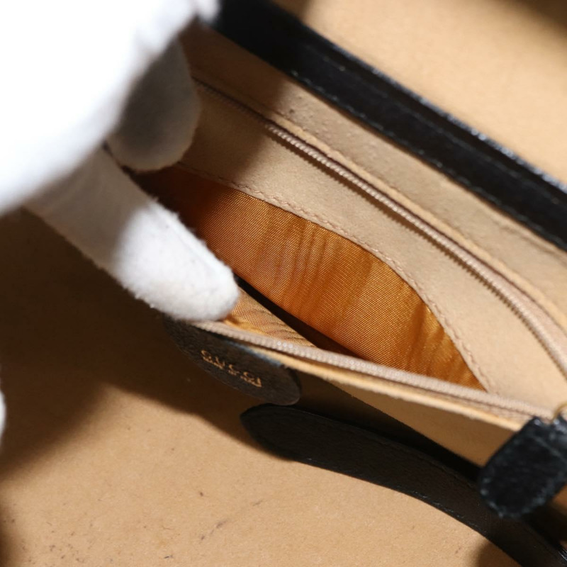 【日本直送】GUCCI 竹節化妝包 皮革 海軍藍 金色 013 122 2491 正品 148821-20