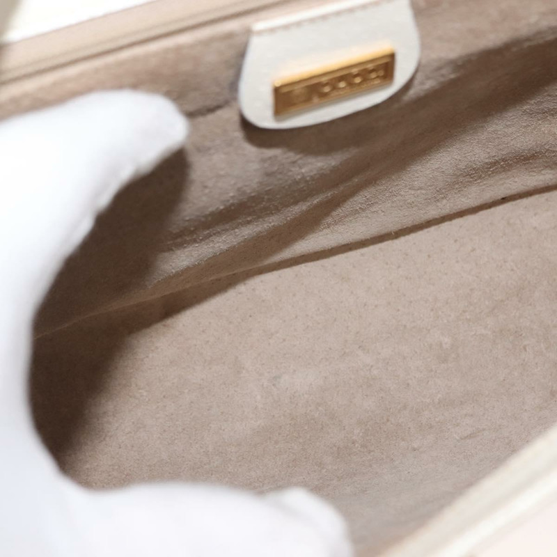 【日本直送】GUCCI 手提包 皮革 白色 金色 正品 148822-10