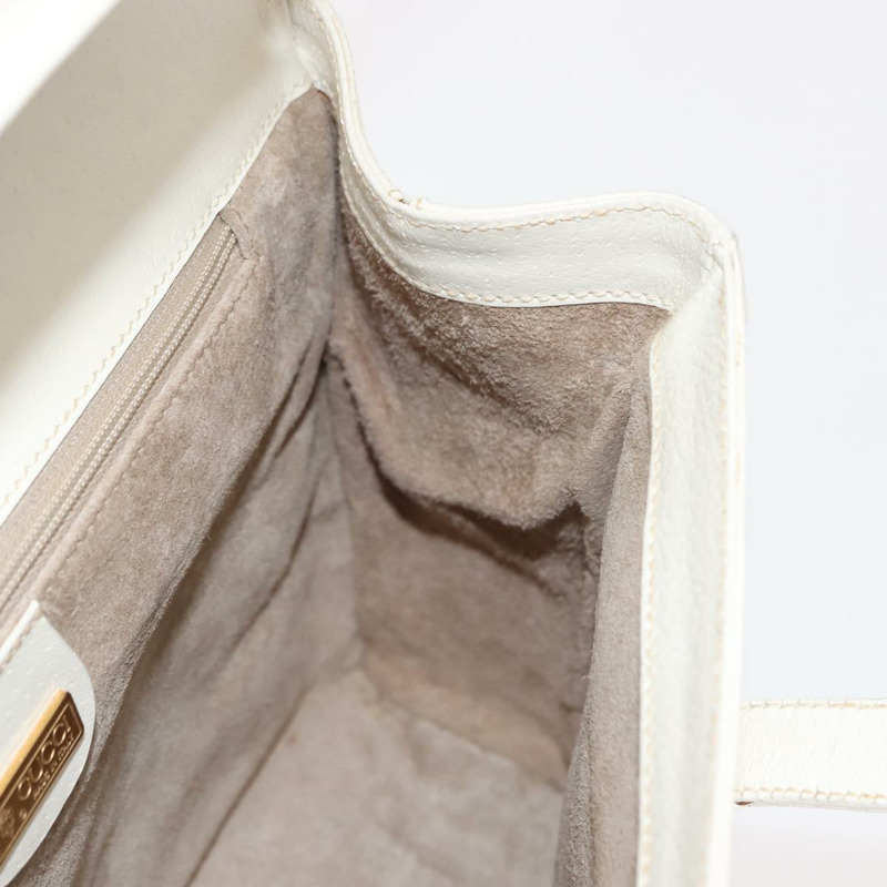 【日本直送】GUCCI 手提包 皮革 白色 金色 正品 148822-17