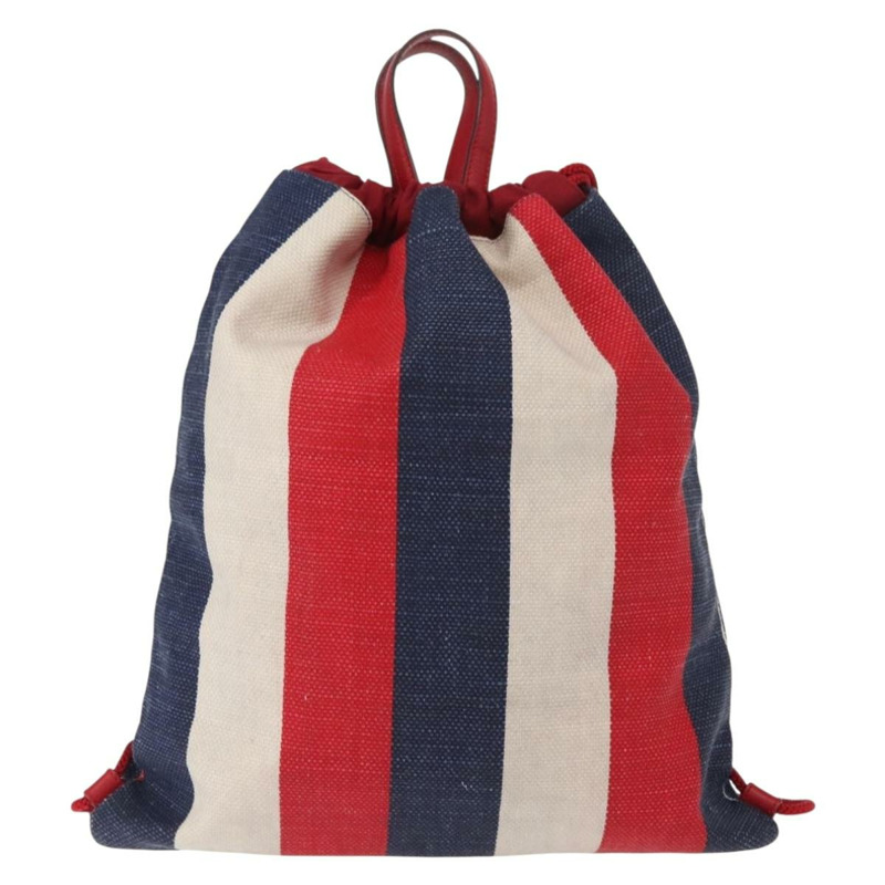 【日本直送】GUCCI帆布雙肩包 藍紅配色 473872 正品 BA7277-1