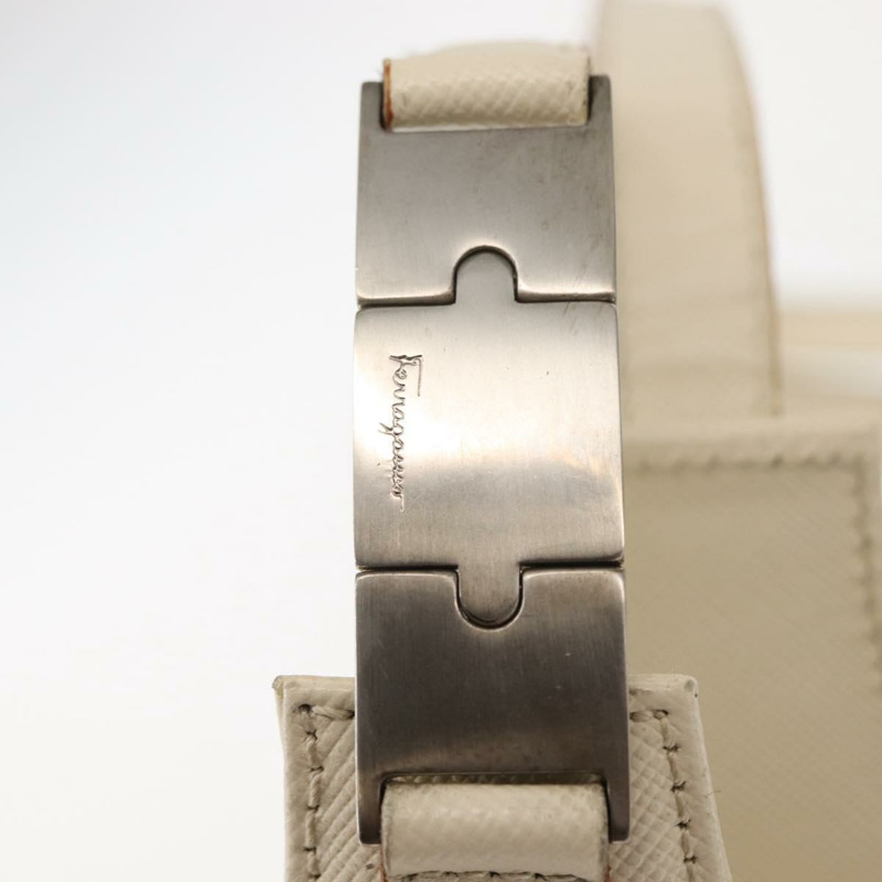 【日本直送】Salvatore Ferragamo 黑色銀色皮革肩背包 正品 BA7335-9