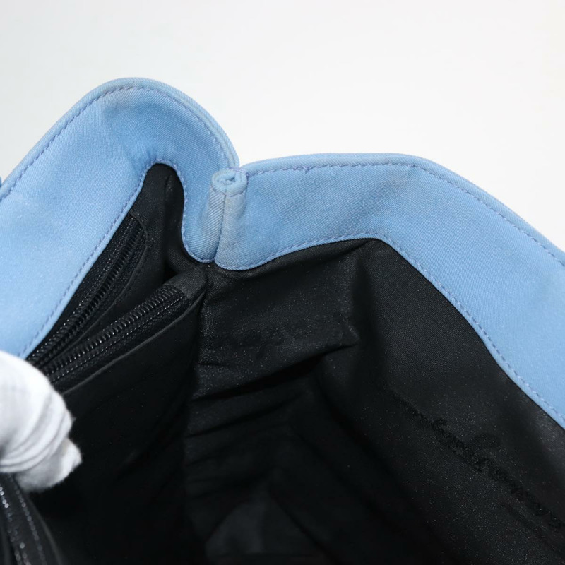 【日本直送】Salvatore Ferragamo 帆布手提包 藍色 銀色 正品 BA7336-20