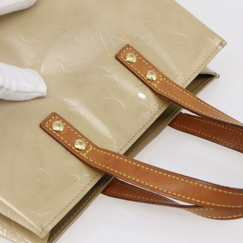 【日本直送】路易威登 Monogram Vernis Reade PM 手提包 米色 M91334 LV 正品 148756-5