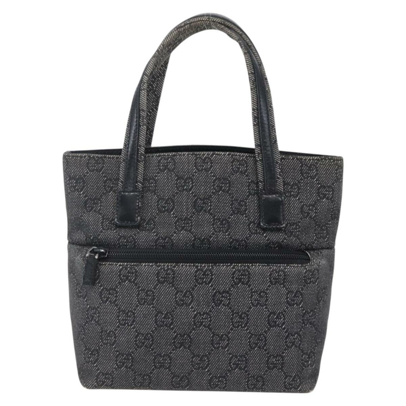 【日本直送】GUCCI GG帆布手提包 暢貨 黑色 銀色 105651 正品 148837-12