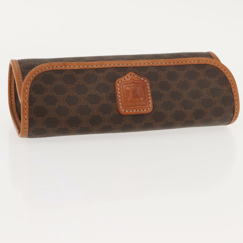 【日本直送】CELINE Macadam帆布手拿包 PVC皮革 棕色 正品 148953-4