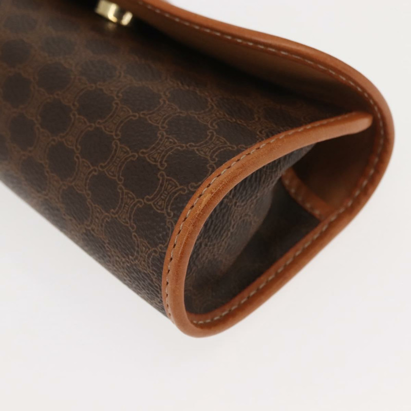 【日本直送】CELINE Macadam帆布手拿包 PVC皮革 棕色 正品 148953-13