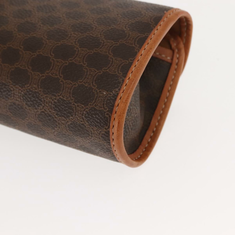 【日本直送】CELINE Macadam帆布手拿包 PVC皮革 棕色 正品 148953-15