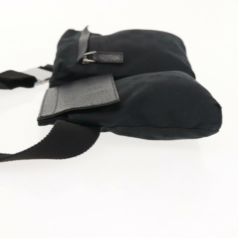 【日本直送】GUCCI GG帆布腰包 黑色 銀色 28566 正品 148835-3