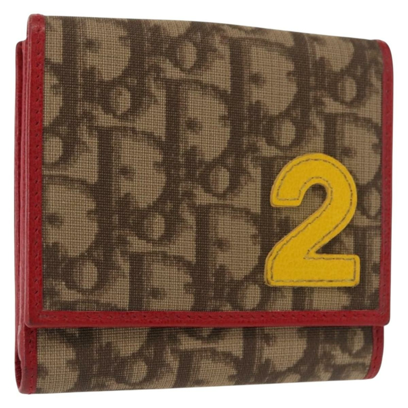 【日本直送】Christian Dior Trotter帆布雙折錢包 PVC Rasta Color Auth fm4943-0