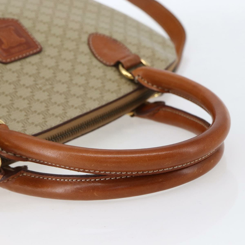 【日本直送】CELINE Macadam帆布手提包 PVC 兩用 米色 金色 正品 fm4931-6