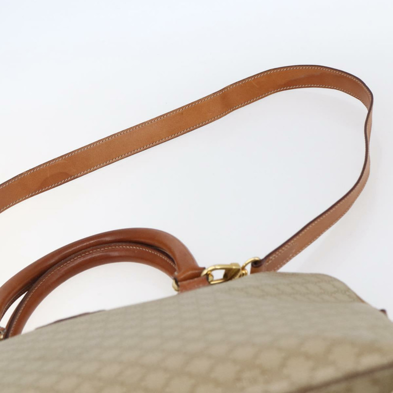 【日本直送】CELINE Macadam帆布手提包 PVC 兩用 米色 金色 正品 fm4931-8