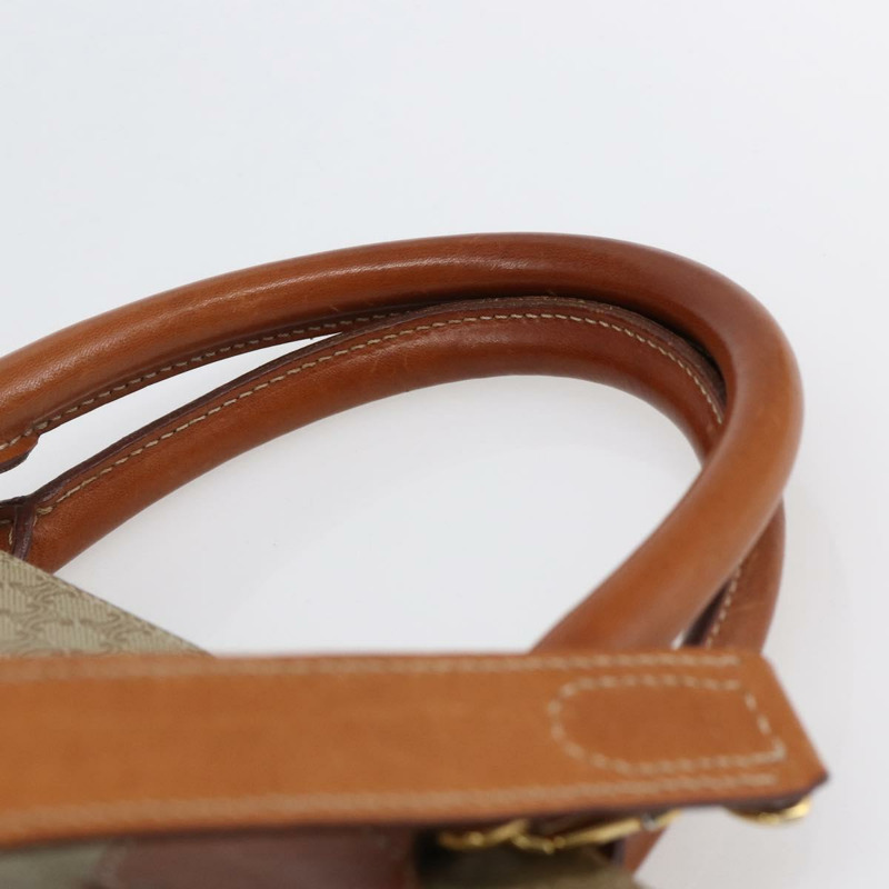 【日本直送】CELINE Macadam帆布手提包 PVC 兩用 米色 金色 正品 fm4931-13