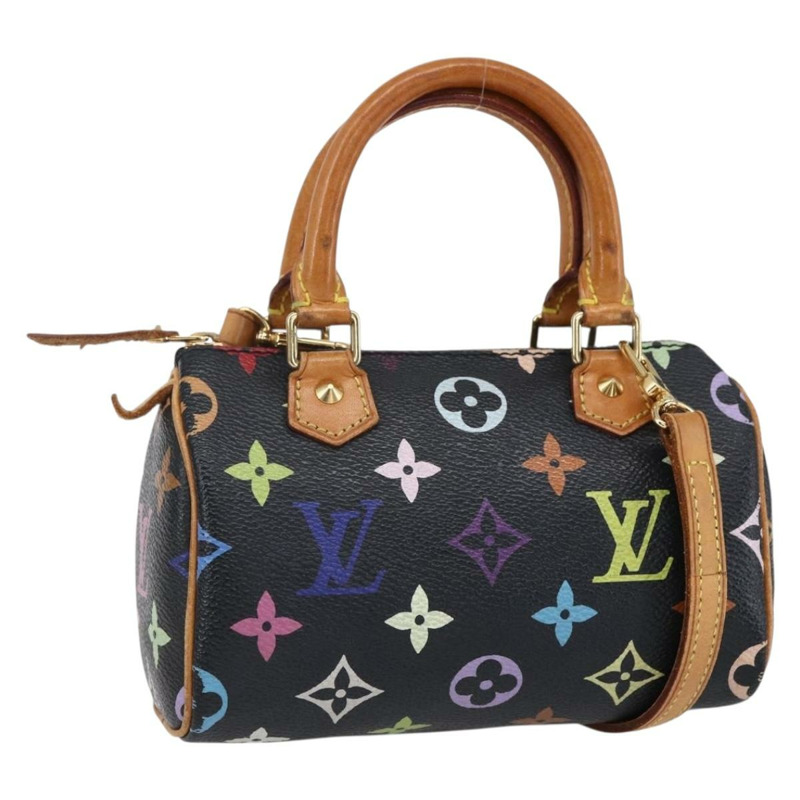 【日本直送】路易威登 Monogram Multicolor 迷你 Speedy 手提包 黑色 M92644 正品 fm4913A-0