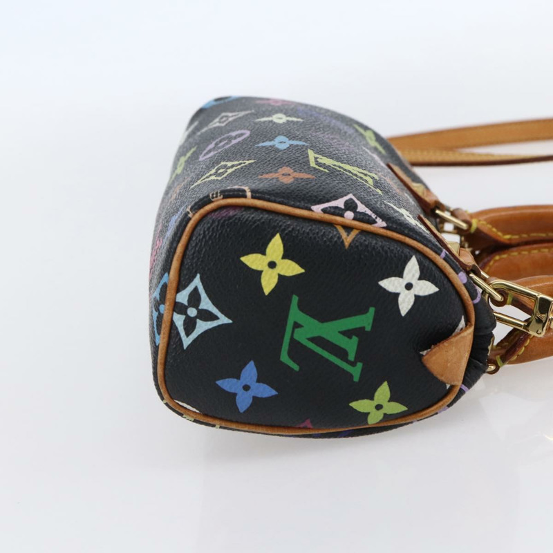 【日本直送】路易威登 Monogram Multicolor 迷你 Speedy 手提包 黑色 M92644 正品 fm4913A-3