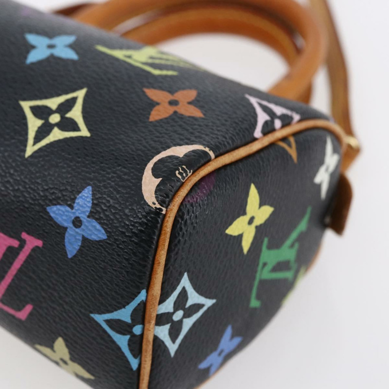 【日本直送】路易威登 Monogram Multicolor 迷你 Speedy 手提包 黑色 M92644 正品 fm4913A-8