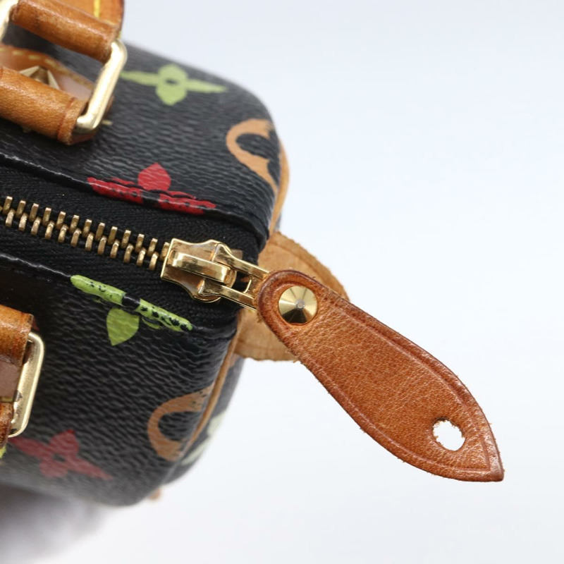 【日本直送】路易威登 Monogram Multicolor 迷你 Speedy 手提包 黑色 M92644 正品 fm4913A-9