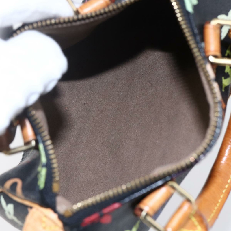 【日本直送】路易威登 Monogram Multicolor 迷你 Speedy 手提包 黑色 M92644 正品 fm4913A-10