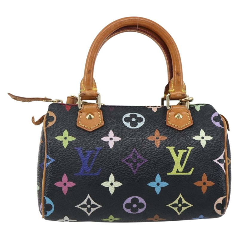 【日本直送】路易威登 Monogram Multicolor 迷你 Speedy 手提包 黑色 M92644 正品 fm4913A-12