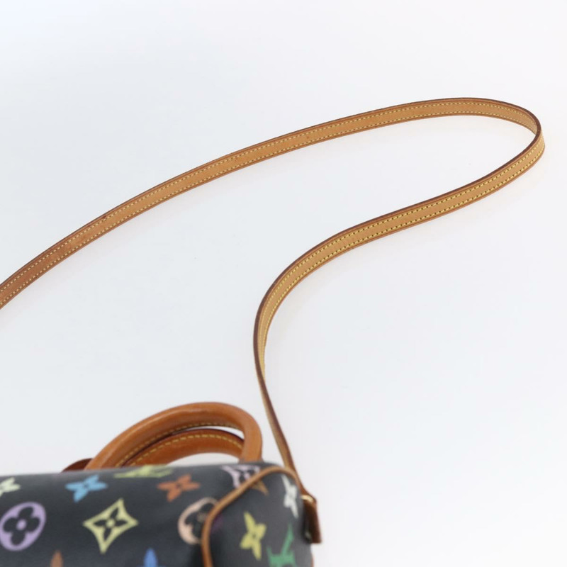 【日本直送】路易威登 Monogram Multicolor 迷你 Speedy 手提包 黑色 M92644 正品 fm4913A-14