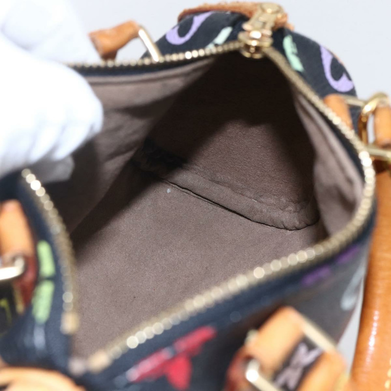 【日本直送】路易威登 Monogram Multicolor 迷你 Speedy 手提包 黑色 M92644 正品 fm4913A-19