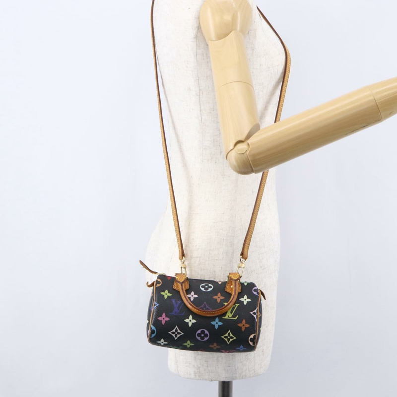 【日本直送】路易威登 Monogram Multicolor 迷你 Speedy 手提包 黑色 M92644 正品 fm4913A-21