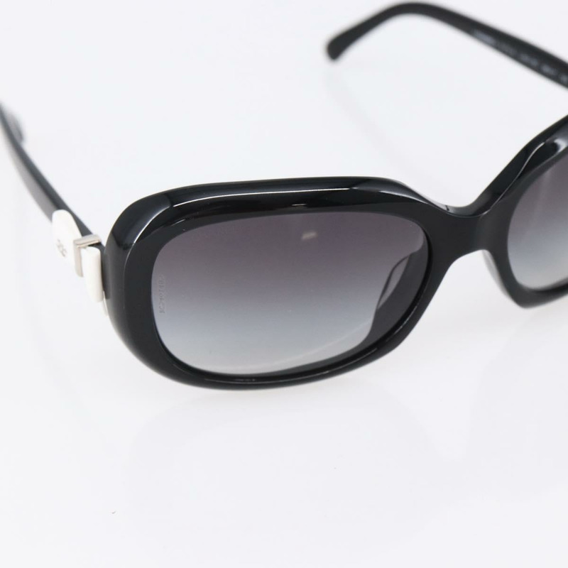 【日本直送】香奈兒 COCO 標誌絲帶太陽眼鏡，塑膠材質，黑色，5170-A CC Auth SW1743V-5