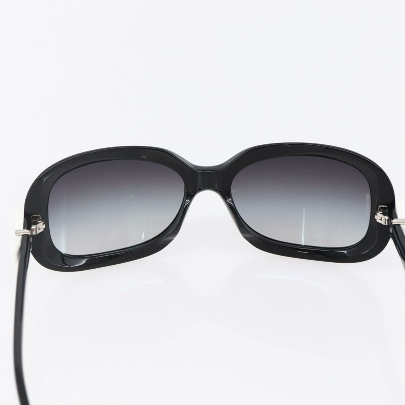 【日本直送】香奈兒 COCO 標誌絲帶太陽眼鏡，塑膠材質，黑色，5170-A CC Auth SW1743V-7