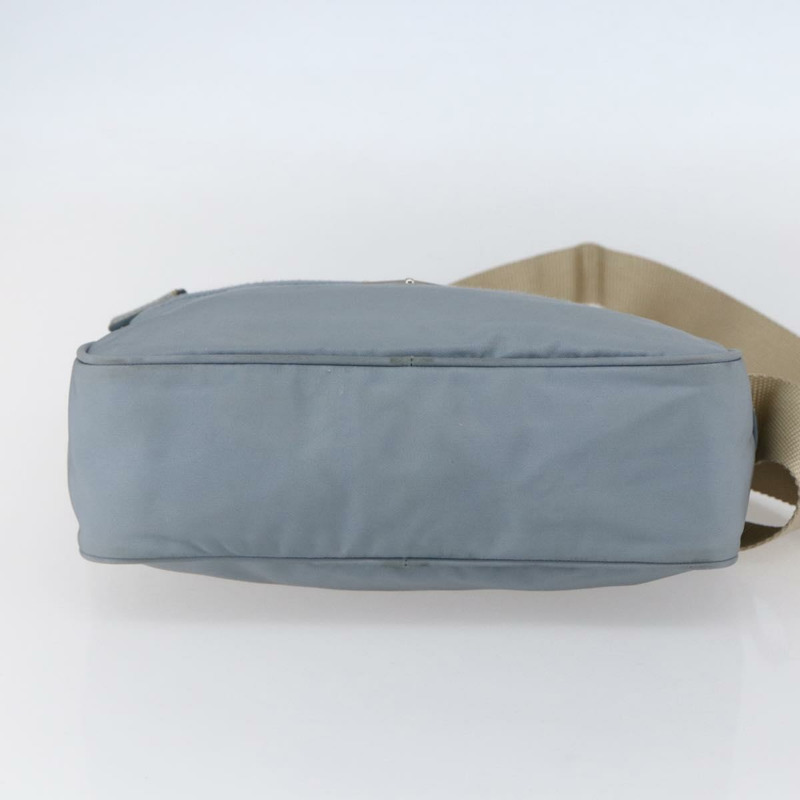 【日本直送】PRADA 尼龍肩包 淺藍色 銀色 正品 121317-4