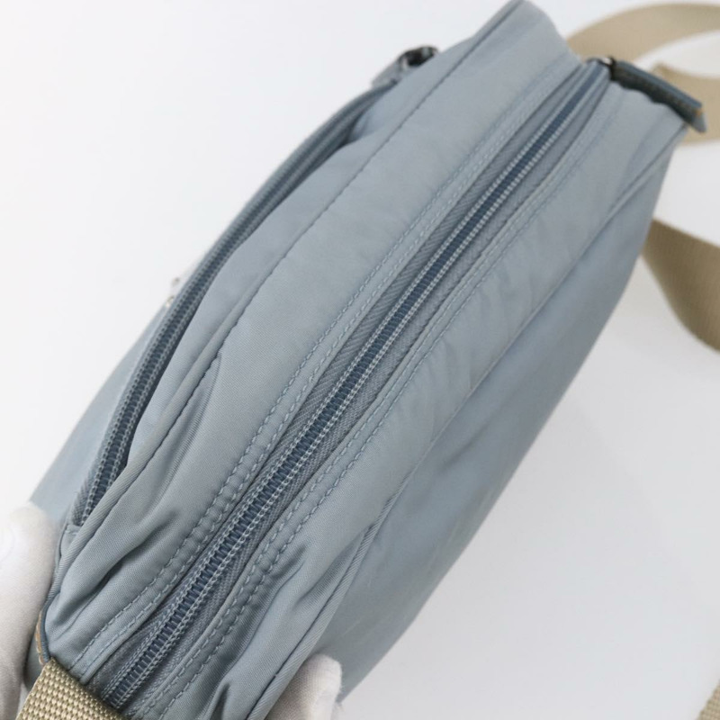 【日本直送】PRADA 尼龍肩包 淺藍色 銀色 正品 121317-5